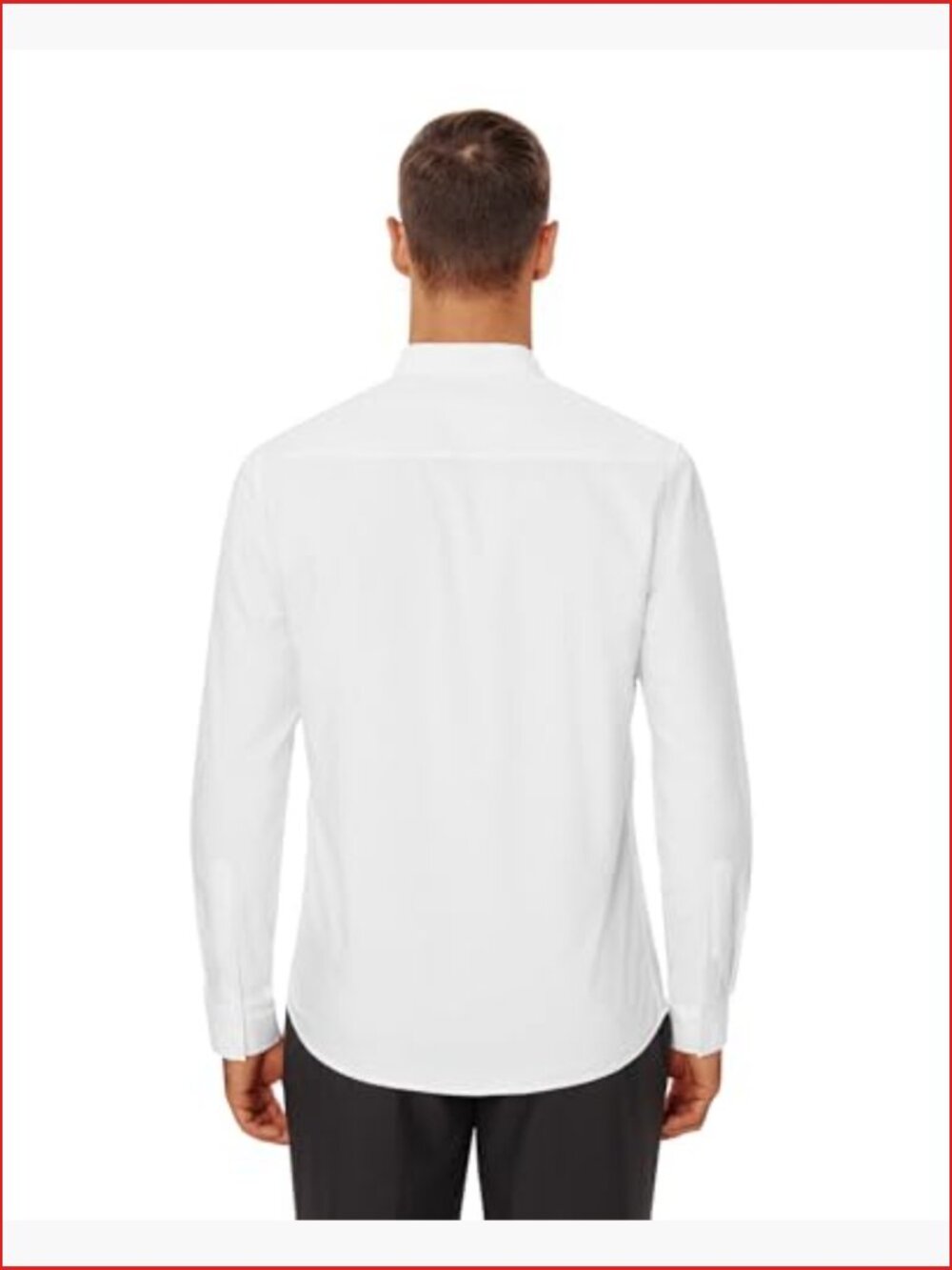 Wrinkle Free Button Down Dress Shirt Long Sleeve Band Collar